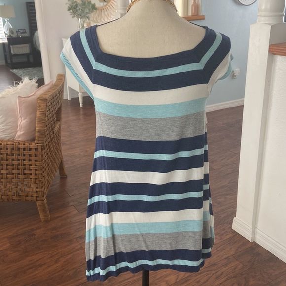Max Studio Striped Tunic Top S - Picture 3 of 4